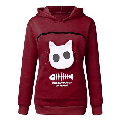 🔥Clearance Sale🔥Ideal Gift - Sweatshirt for Cat Lovers with a Hood and Cozy Pocket
