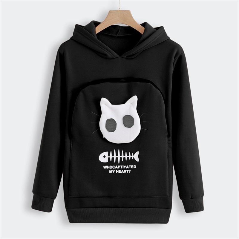 🔥Clearance Sale🔥Ideal Gift - Sweatshirt for Cat Lovers with a Hood and Cozy Pocket