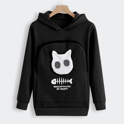🔥Clearance Sale🔥Ideal Gift - Sweatshirt for Cat Lovers with a Hood and Cozy Pocket
