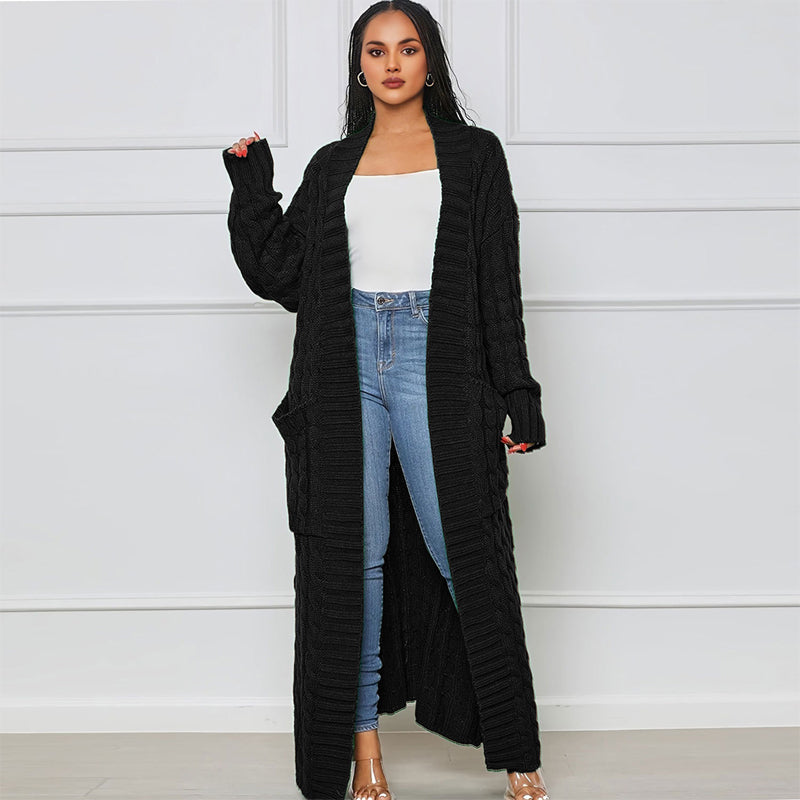 ✨New Arrival✨Women's Cable Knit Long Cardigan with Pockets