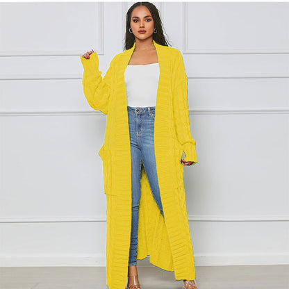 ✨New Arrival✨Women's Cable Knit Long Cardigan with Pockets