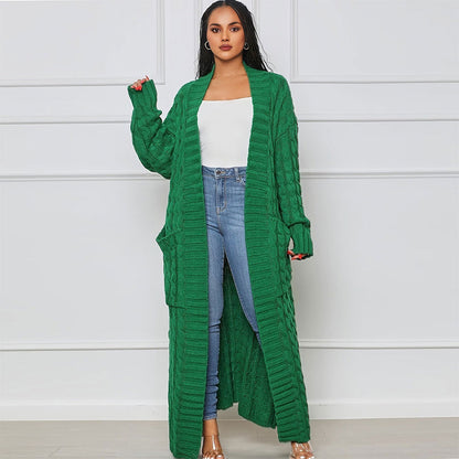 ✨New Arrival✨Women's Cable Knit Long Cardigan with Pockets