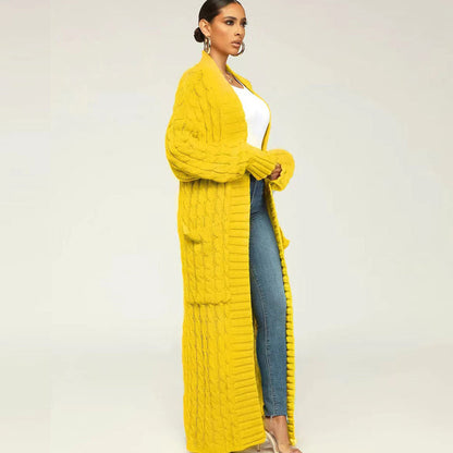 ✨New Arrival✨Women's Cable Knit Long Cardigan with Pockets