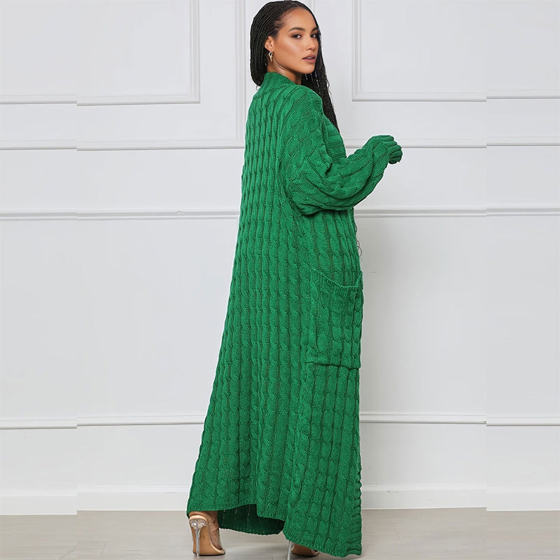 ✨New Arrival✨Women's Cable Knit Long Cardigan with Pockets