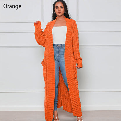 ✨New Arrival✨Women's Cable Knit Long Cardigan with Pockets