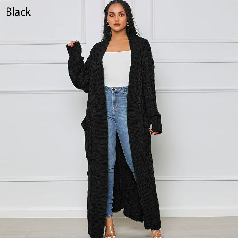 ✨New Arrival✨Women's Cable Knit Long Cardigan with Pockets