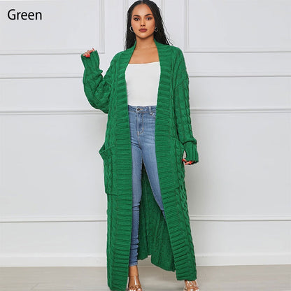 ✨New Arrival✨Women's Cable Knit Long Cardigan with Pockets