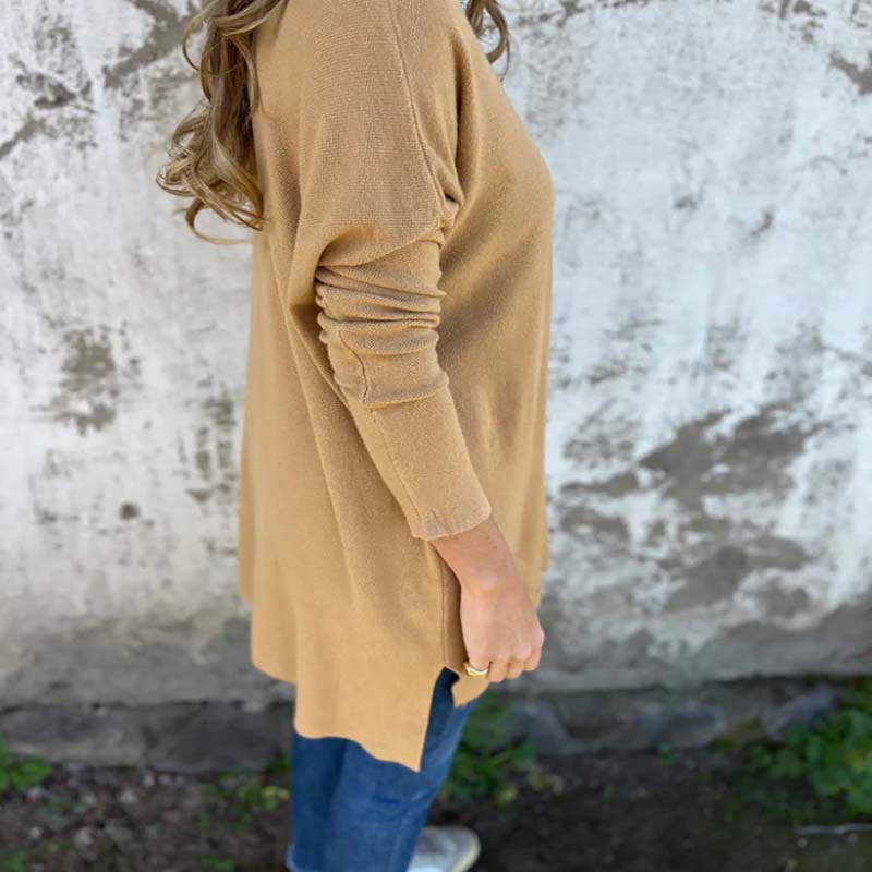 ✨New Arrival✨💕Women's Cozy Knit Long Sleeve Tunic Top with Side Slits