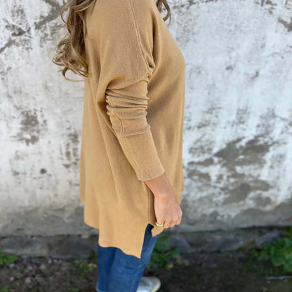 ✨New Arrival✨💕Women's Cozy Knit Long Sleeve Tunic Top with Side Slits