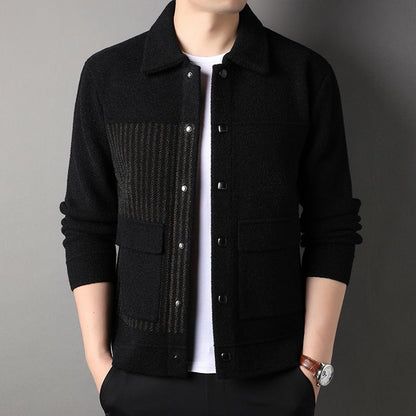 ✨New Arrival✨Men’s Casual Button Tweed Jacket with Lapel Collar