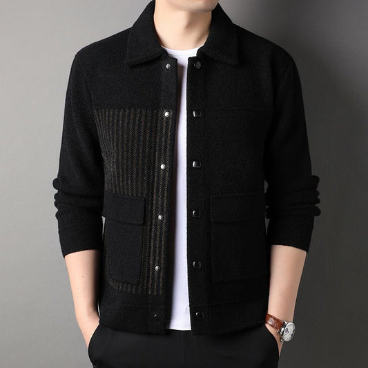 ✨New Arrival✨Men’s Casual Button Tweed Jacket with Lapel Collar