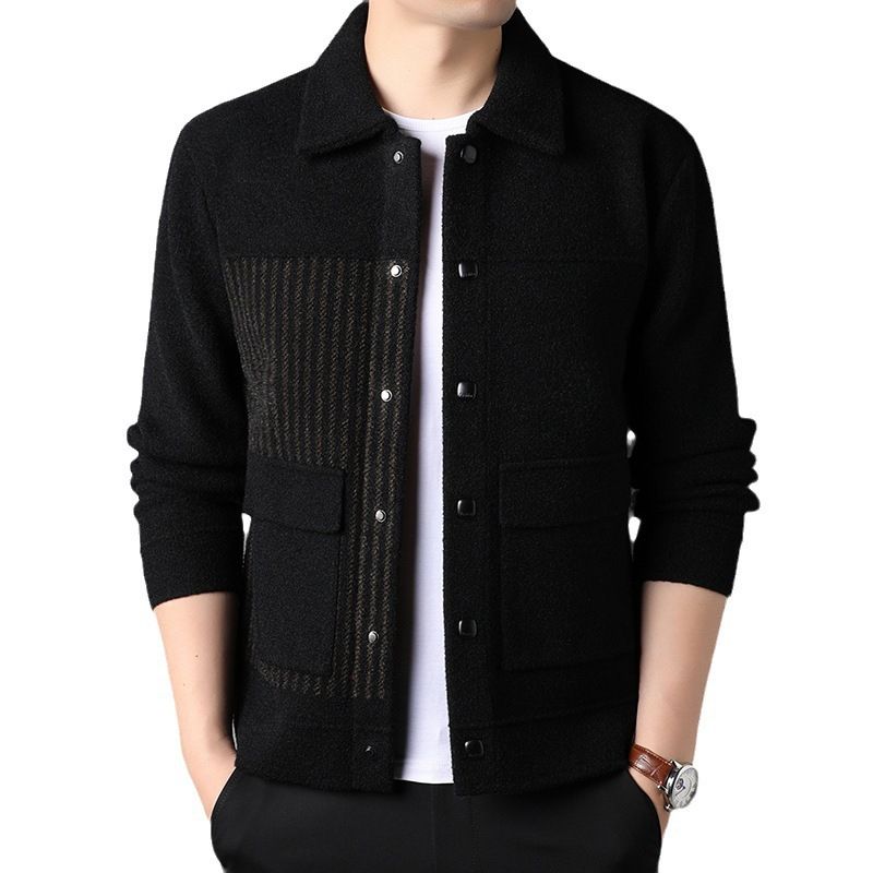 ✨New Arrival✨Men’s Casual Button Tweed Jacket with Lapel Collar