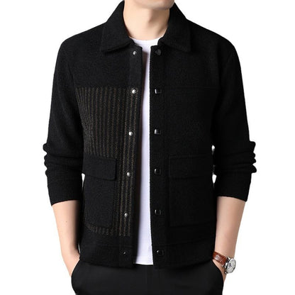 ✨New Arrival✨Men’s Casual Button Tweed Jacket with Lapel Collar