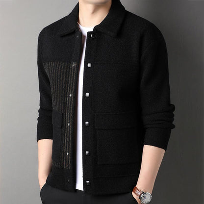 ✨New Arrival✨Men’s Casual Button Tweed Jacket with Lapel Collar