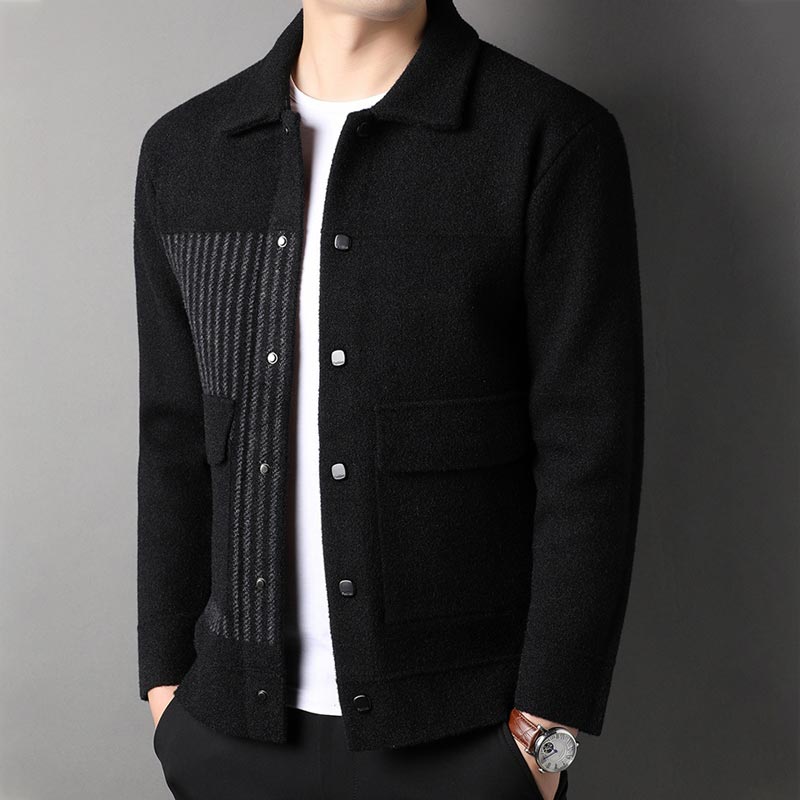✨New Arrival✨Men’s Casual Button Tweed Jacket with Lapel Collar