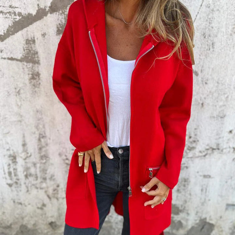 🍁Autumn New Releases🍁Casual Fashion Long-Sleeve Zip-Up Hooded Sweatshirt Jacket