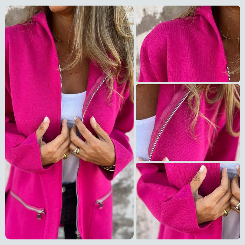🍁Autumn New Releases🍁Casual Fashion Long-Sleeve Zip-Up Hooded Sweatshirt Jacket