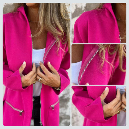 🍁Autumn New Releases🍁Casual Fashion Long-Sleeve Zip-Up Hooded Sweatshirt Jacket
