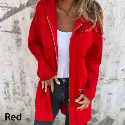 🍁Autumn New Releases🍁Casual Fashion Long-Sleeve Zip-Up Hooded Sweatshirt Jacket