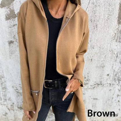 🍁Autumn New Releases🍁Casual Fashion Long-Sleeve Zip-Up Hooded Sweatshirt Jacket