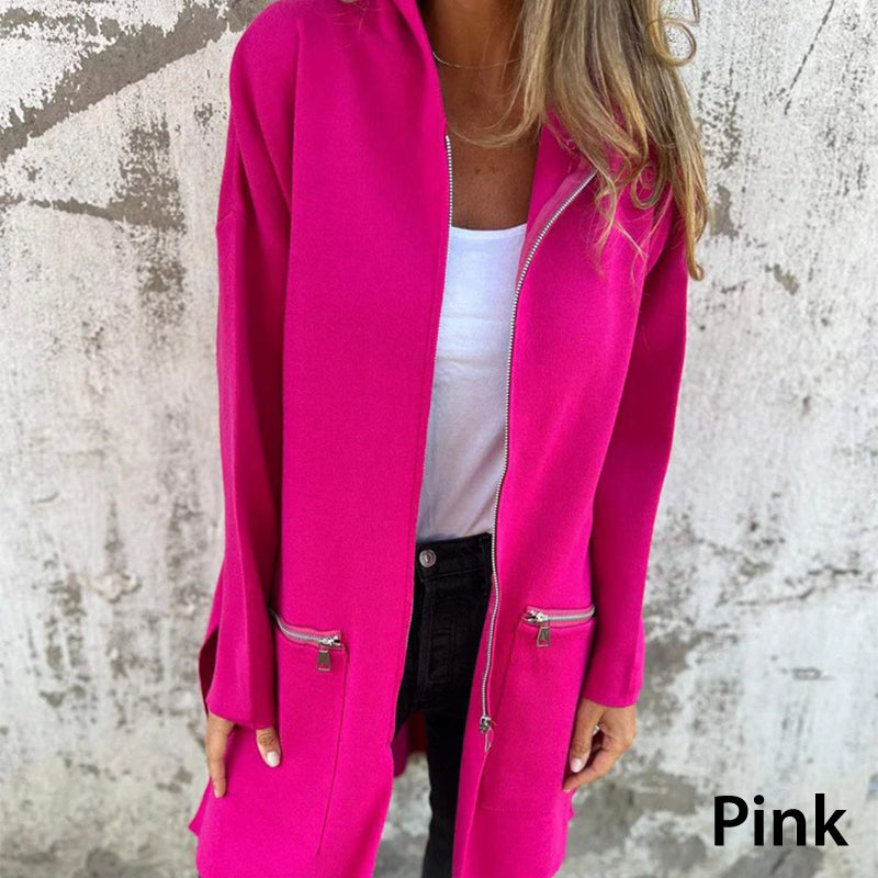 🍁Autumn New Releases🍁Casual Fashion Long-Sleeve Zip-Up Hooded Sweatshirt Jacket