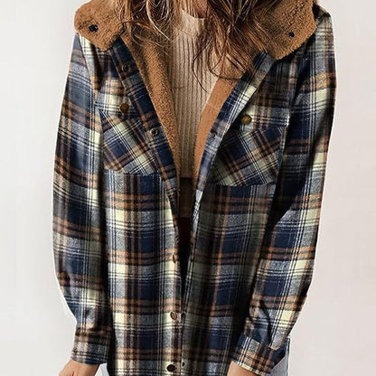 Autumn and Winter Series 44% OFF❄️Women's Winter Trendy Plaid Hooded Jacket💖
