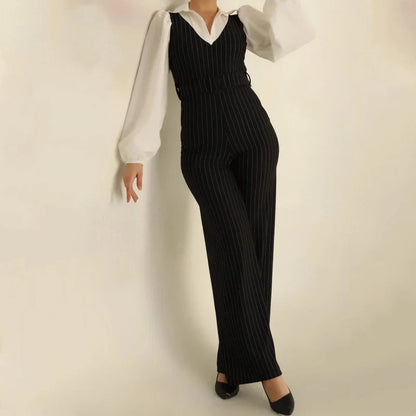 ✨Nieuwkomer✨Gestreepte jumpsuits met lange mouwen voor dames