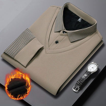✨New Arrival✨Men's Lapel Faux Two-Piece Knitted Shirt