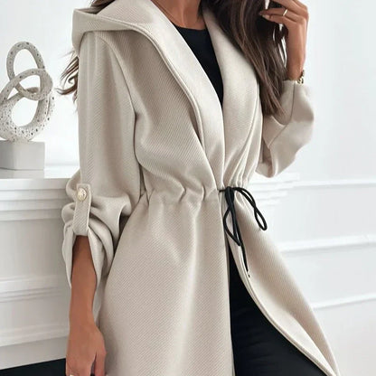 ✨New Arrival✨Women’s Trendy Tie Waist Hooded Long Coat