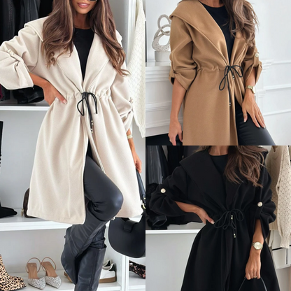 ✨New Arrival✨Women’s Trendy Tie Waist Hooded Long Coat