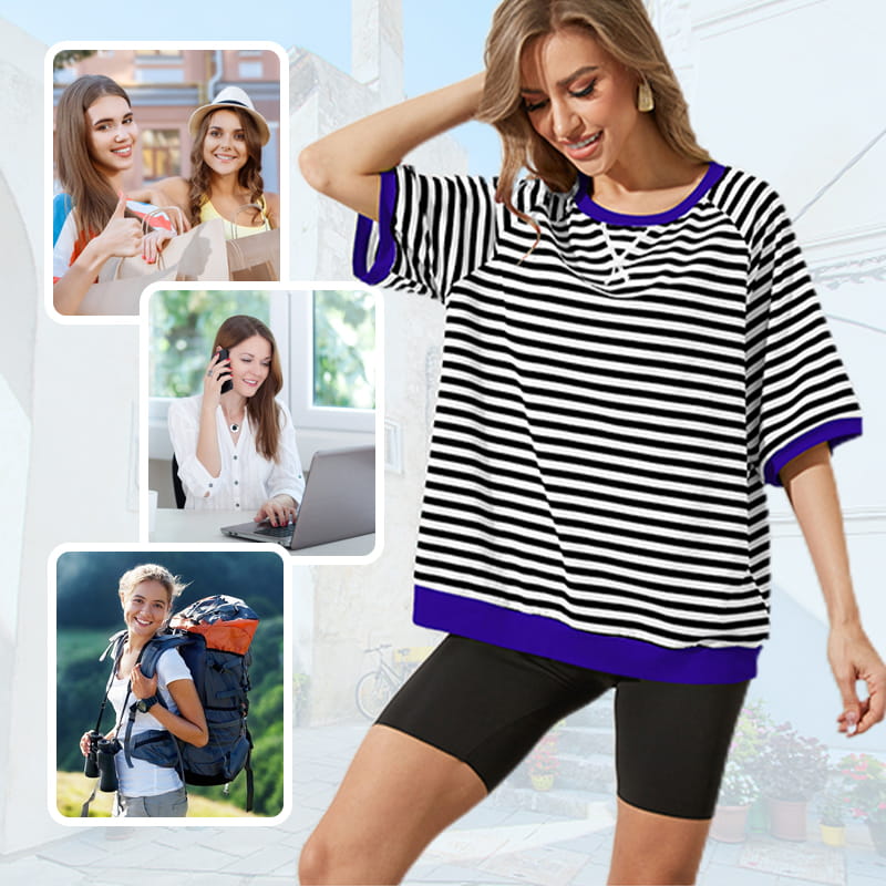 ✨Nieuwkomer✨Oversized gestreepte T-shirts voor dames