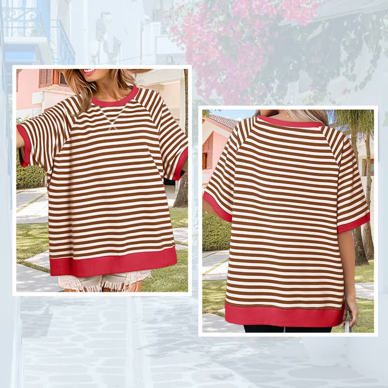 ✨Nieuwkomer✨Oversized gestreepte T-shirts voor dames