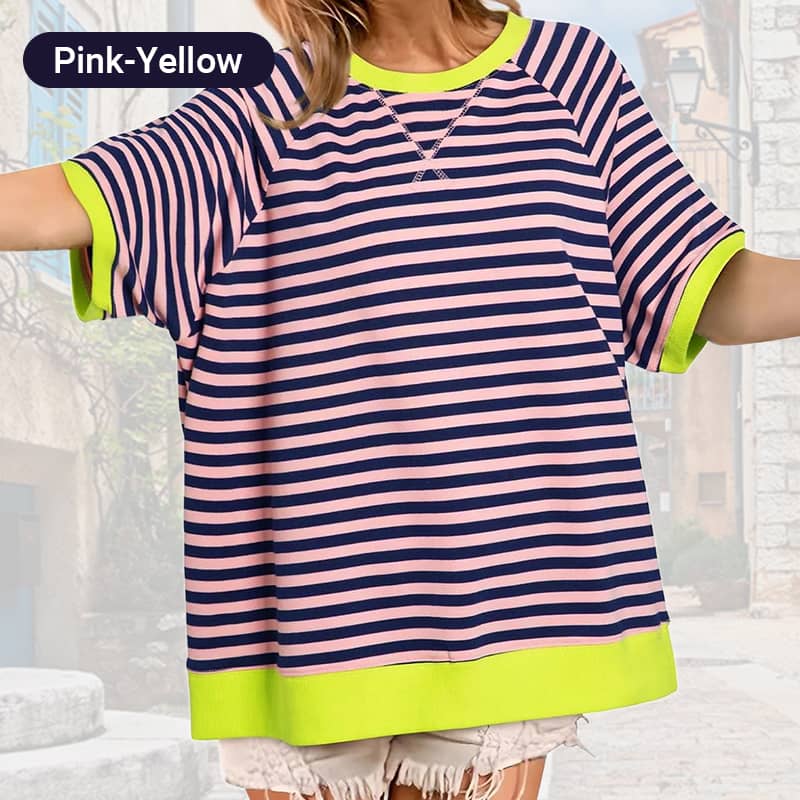 ✨Nieuwkomer✨Oversized gestreepte T-shirts voor dames