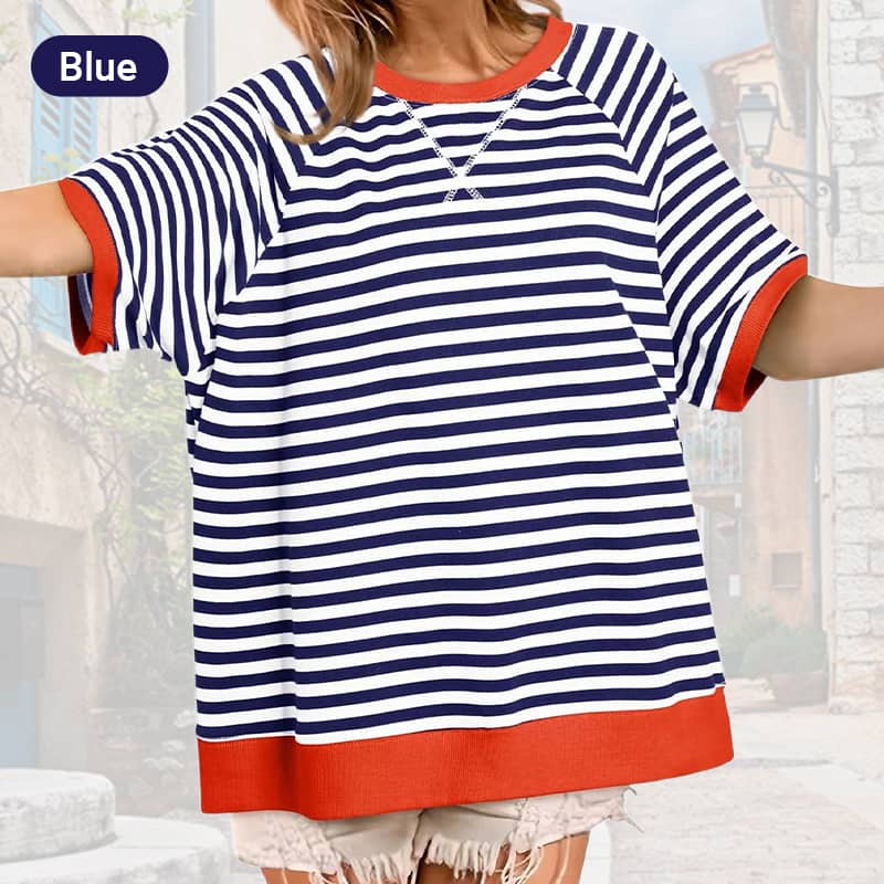 ✨Nieuwkomer✨Oversized gestreepte T-shirts voor dames