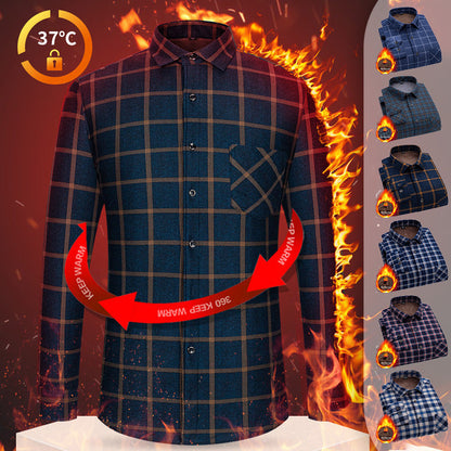 ✨New Arrival✨Men’s Lined Button-Down Plaid Shirt