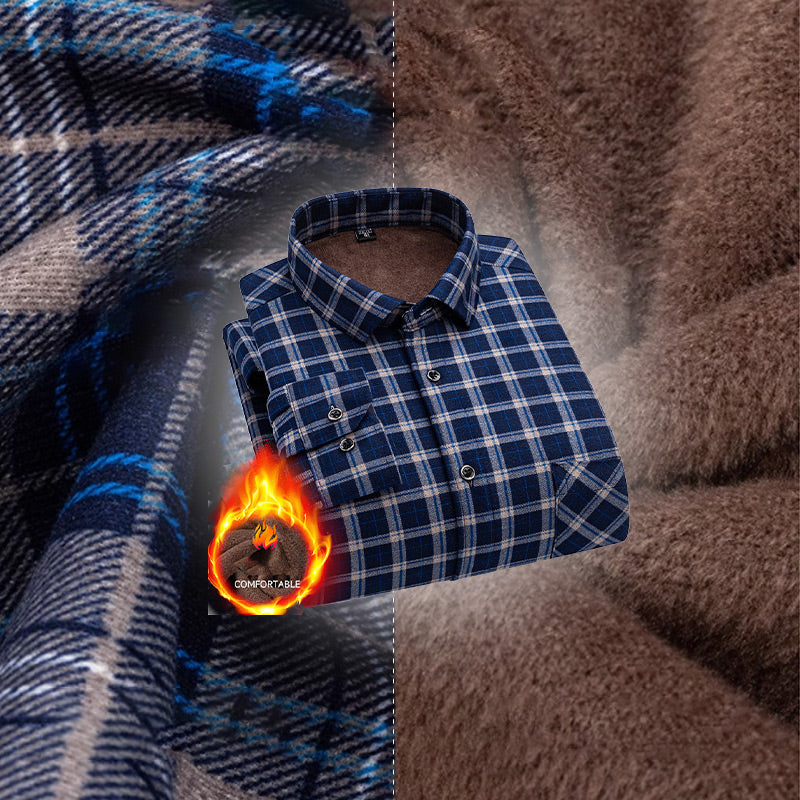 ✨New Arrival✨Men’s Lined Button-Down Plaid Shirt