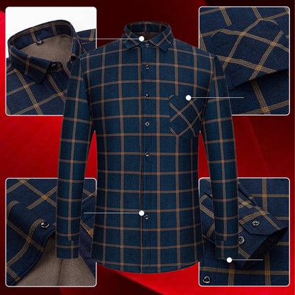 ✨New Arrival✨Men’s Lined Button-Down Plaid Shirt