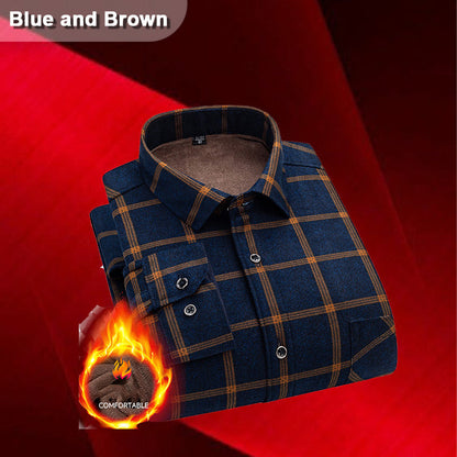 ✨New Arrival✨Men’s Lined Button-Down Plaid Shirt