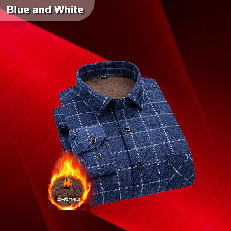 ✨New Arrival✨Men’s Lined Button-Down Plaid Shirt