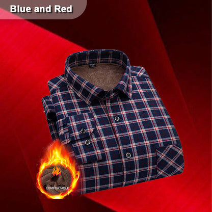 ✨New Arrival✨Men’s Lined Button-Down Plaid Shirt
