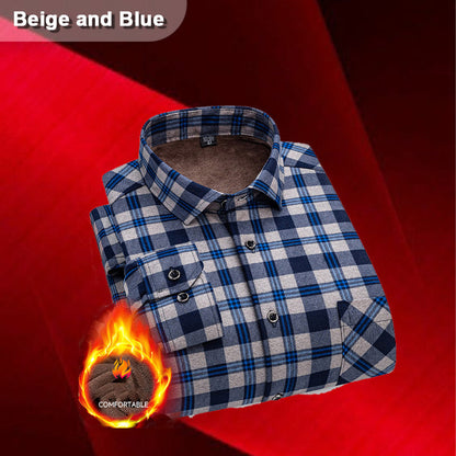 ✨New Arrival✨Men’s Lined Button-Down Plaid Shirt