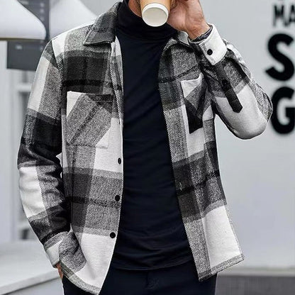 🍁Autumn New Releases🍁Men's Casual Thickened Warm Plaid Jacket