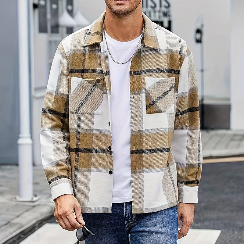 🍁Autumn New Releases🍁Men's Casual Thickened Warm Plaid Jacket