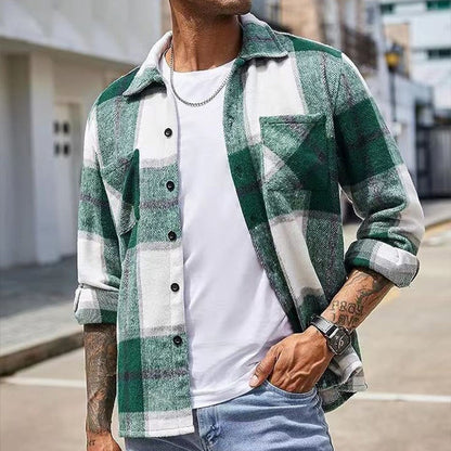 🍁Autumn New Releases🍁Men's Casual Thickened Warm Plaid Jacket