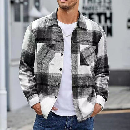 🍁Autumn New Releases🍁Men's Casual Thickened Warm Plaid Jacket