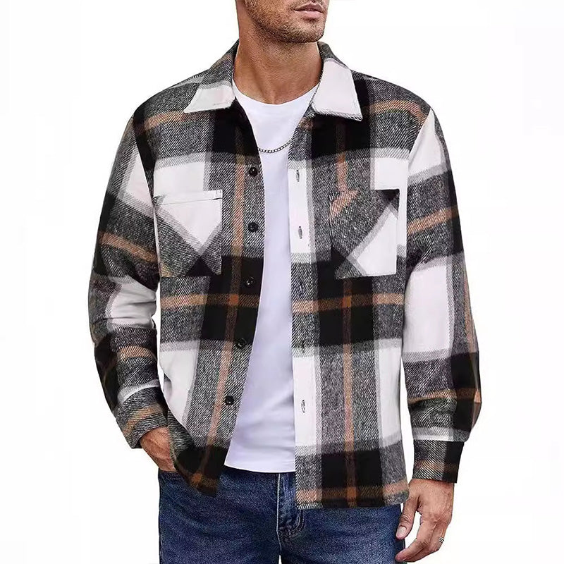 🍁Autumn New Releases🍁Men's Casual Thickened Warm Plaid Jacket