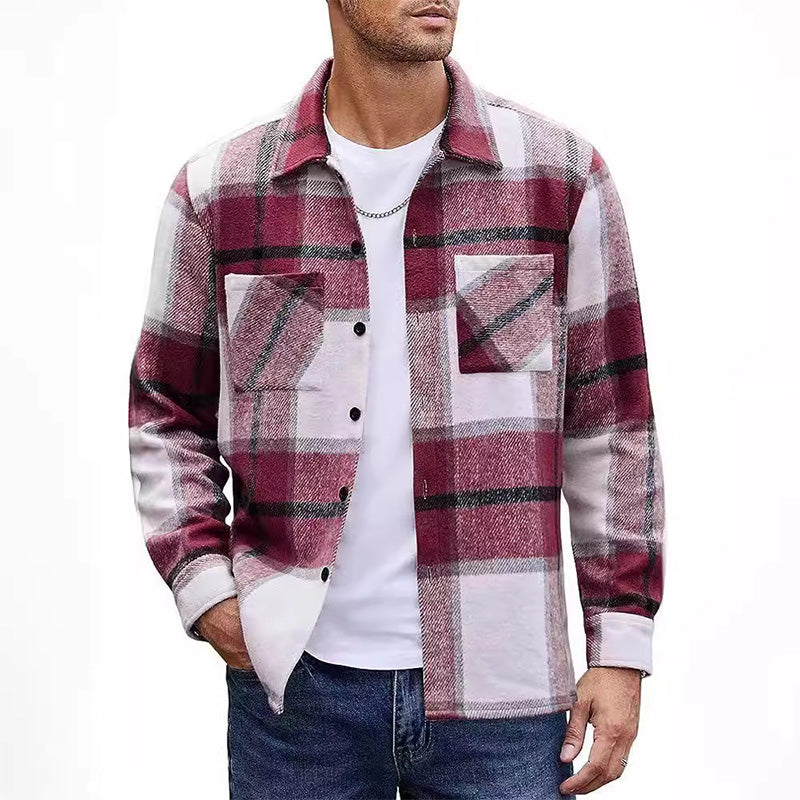 🍁Autumn New Releases🍁Men's Casual Thickened Warm Plaid Jacket