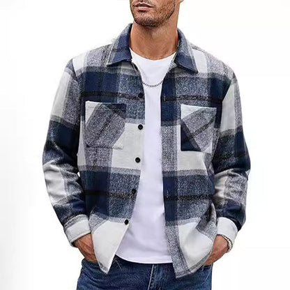 🍁Autumn New Releases🍁Men's Casual Thickened Warm Plaid Jacket
