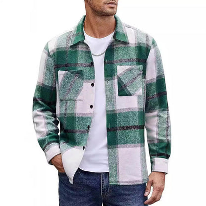 🍁Autumn New Releases🍁Men's Casual Thickened Warm Plaid Jacket