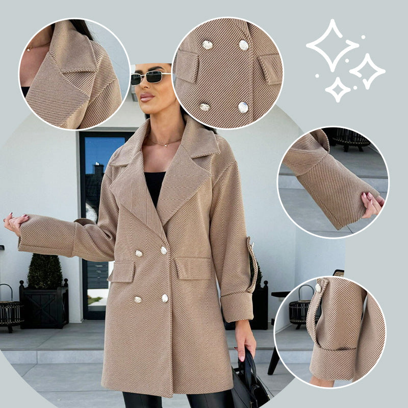 ✨Get 65% off💖Women's Solid Color Double Breasted Coat
